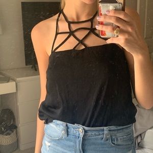 Strappy tank blouse